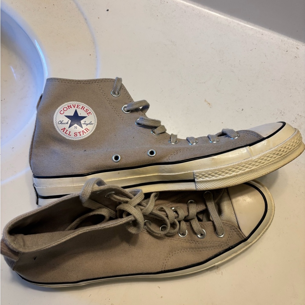 Converse Beige High-Top Sneakers FOG